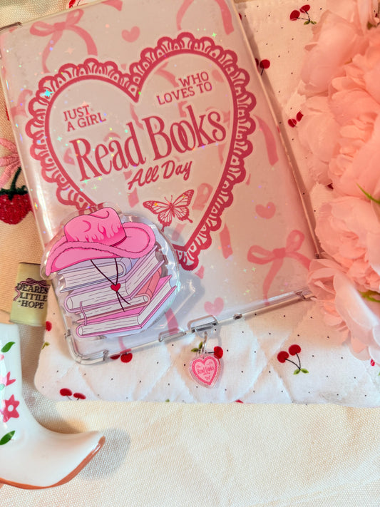JUST A GIRL WHO READS BOOKS KINDLE CHARM (TYPE C)