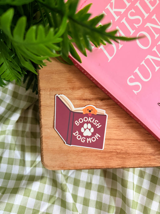 BOOKISH DOG MOM STICKER