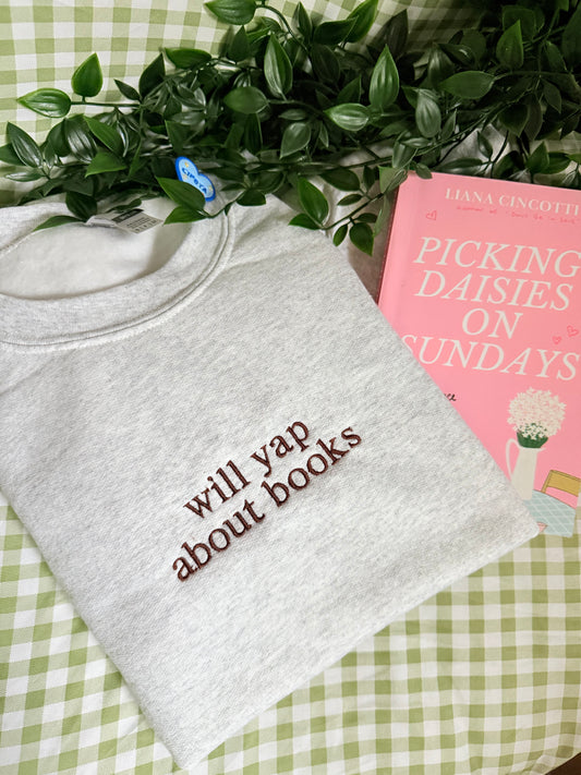 WILL YAP ABOUT BOOLS EMBROIDERED ADULT SIZE (CREWNECK)