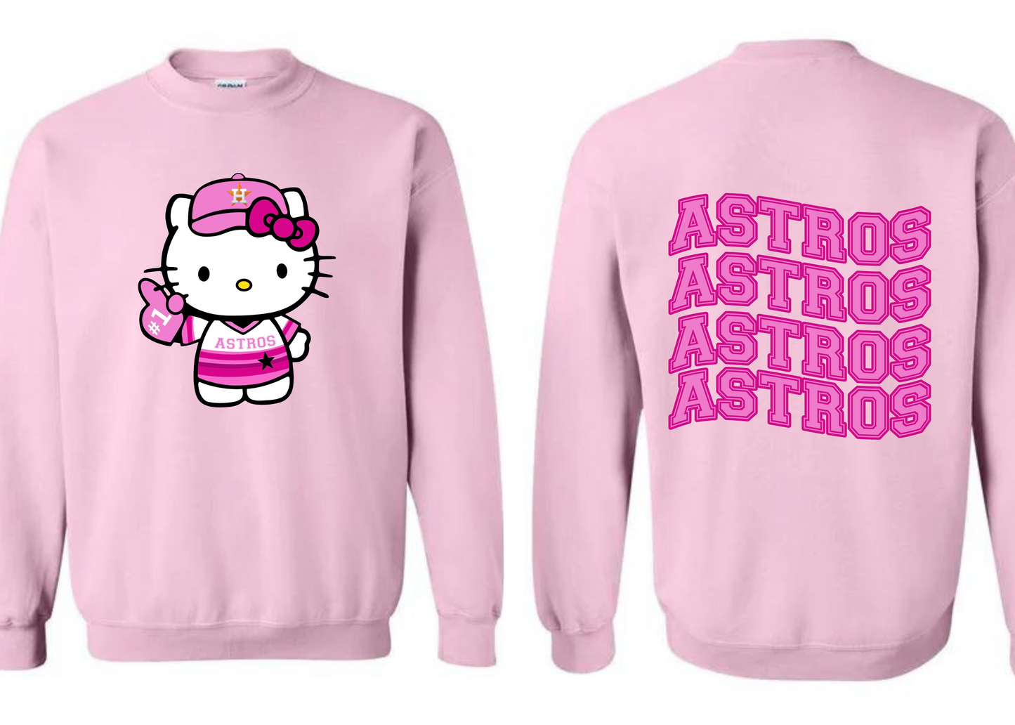 HELLO KITTY ASTROS ADULT CREWNECK