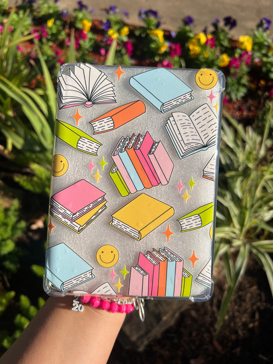 BOOK PATTERN CLEAR KINDLE CASE