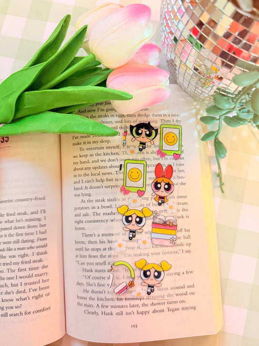 PUFF GIRLS ACRYLIC BOOKMARK