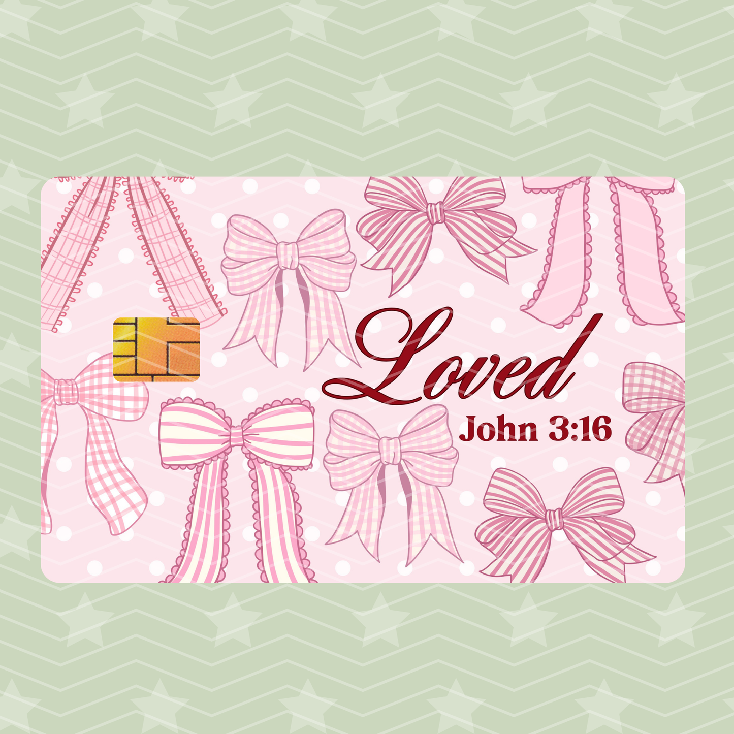 LOVED JOHN 3:16 CARD SKIN HOLOGRAPHIC