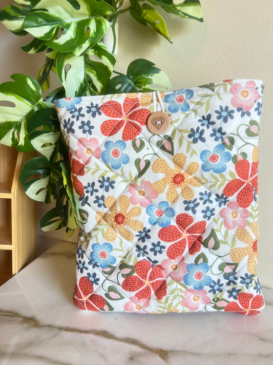 SPRING FLORAL BOOK SLEEVE 10x9in