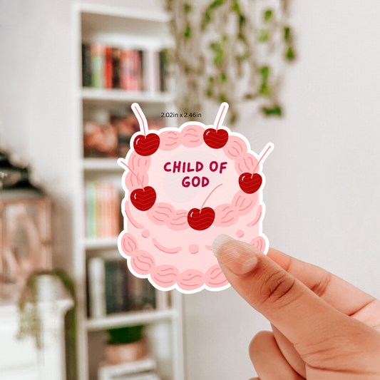 CHILD OF GOD CAKE STICKER