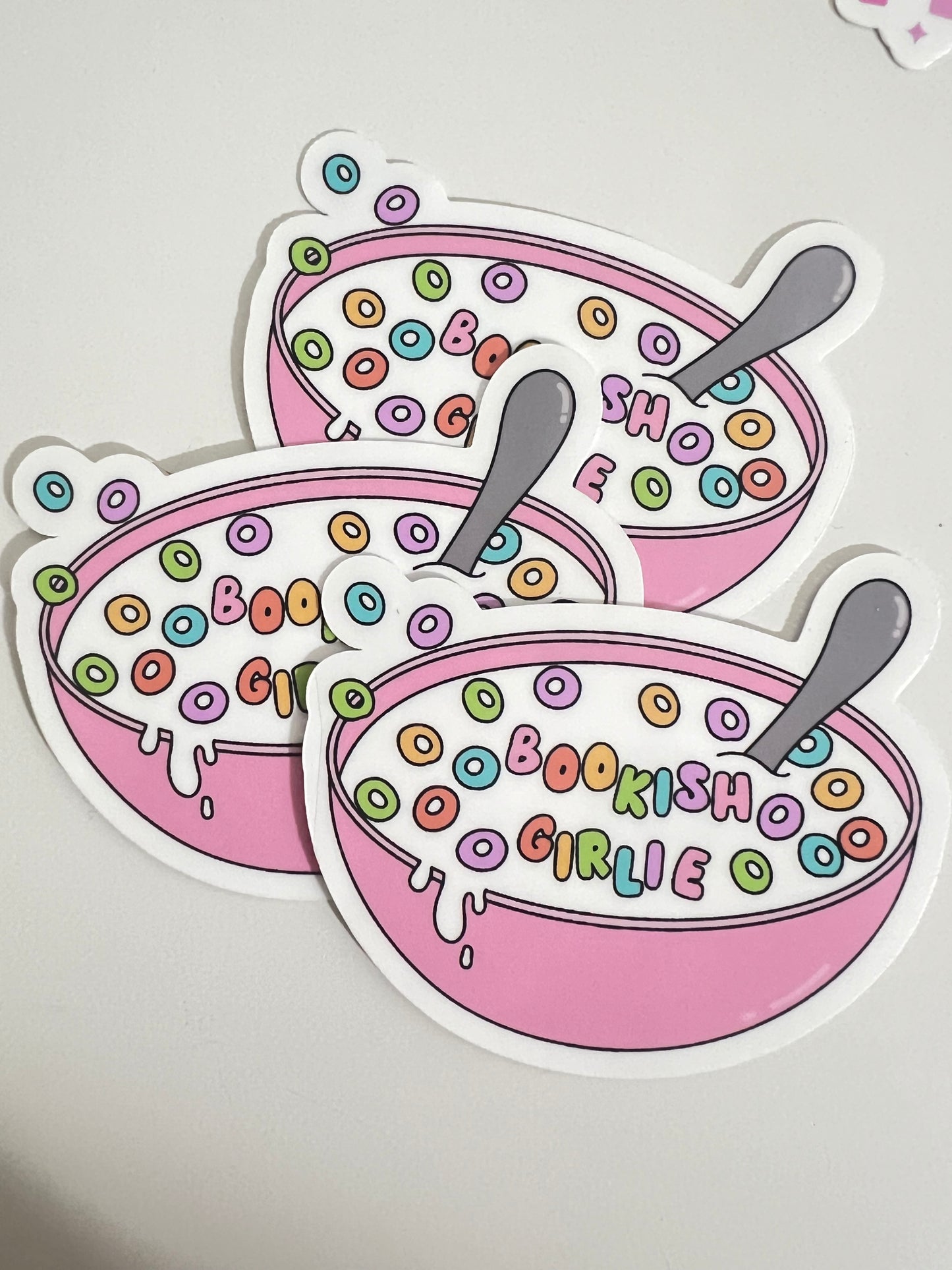 BOOKISH GIRLIE CEREAL STICKER