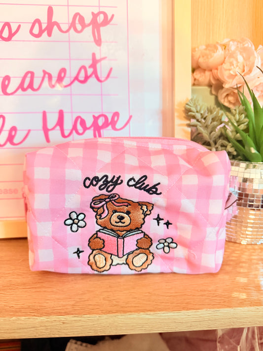 COZY CLUB EMBROIDERED XL POUCH