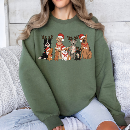 CHRISTMAS DOGS ADULT SIZE (SHIRT/CREWNECK)