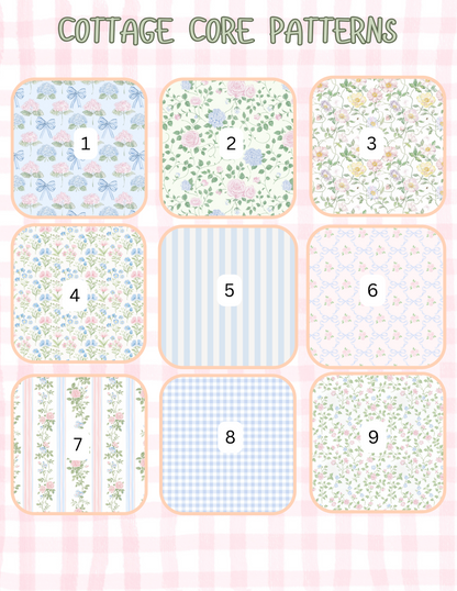 COTTAGE CORE PATTERNS ALL SIZES SLEEVES/POUCHES