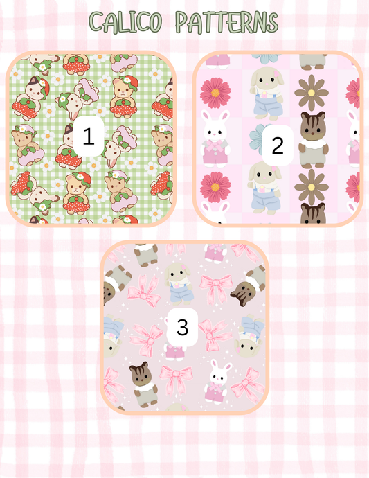 CALICO PATTERNS ALL SIZES SLEEVES/POUCHES