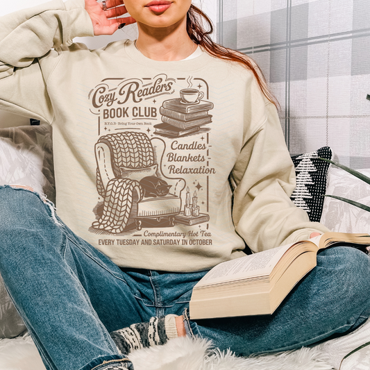 COZY READERS CLUB ADULT SIZE (SHIRT/CREWNECK)