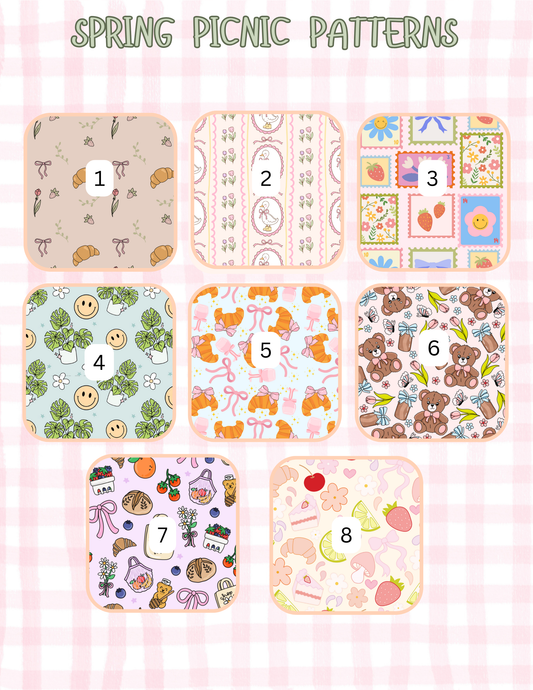 SPRING/PICNIC PATTERNS ALL SIZES SLEEVES/POUCHES