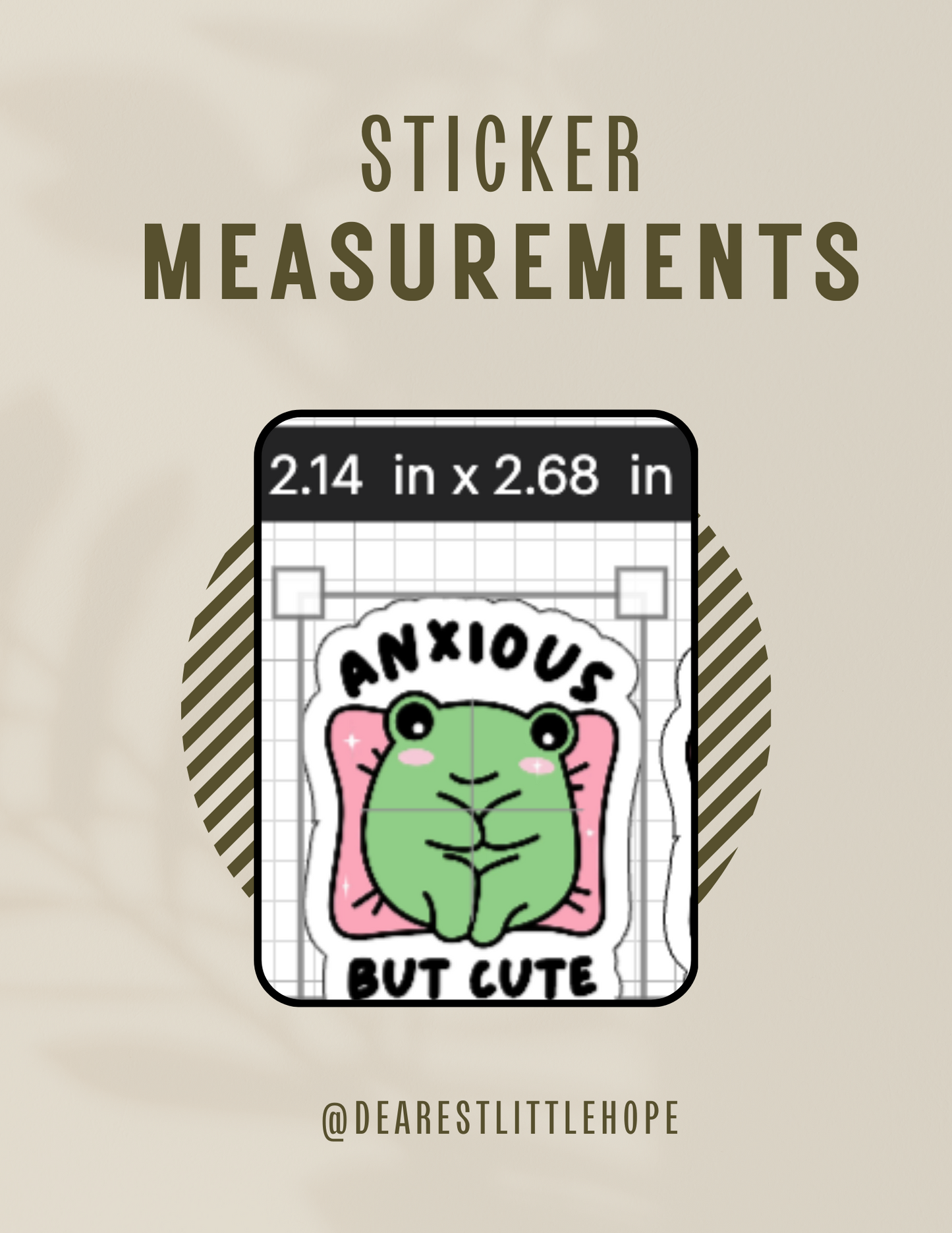 ANXIOUS BUT CUTE STICKER