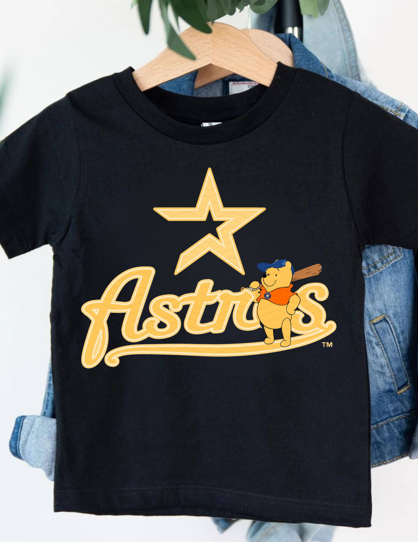 Winnie the Pooh Astros Design - Short Sleeve YOUTH