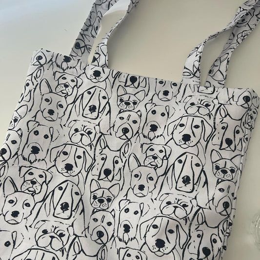 DOG PRINT TOTE BAG