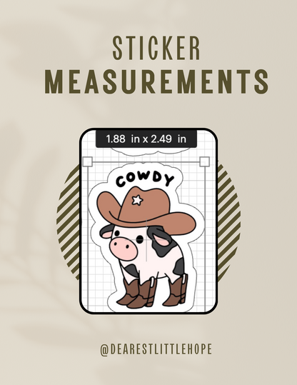 COWDY STICKER