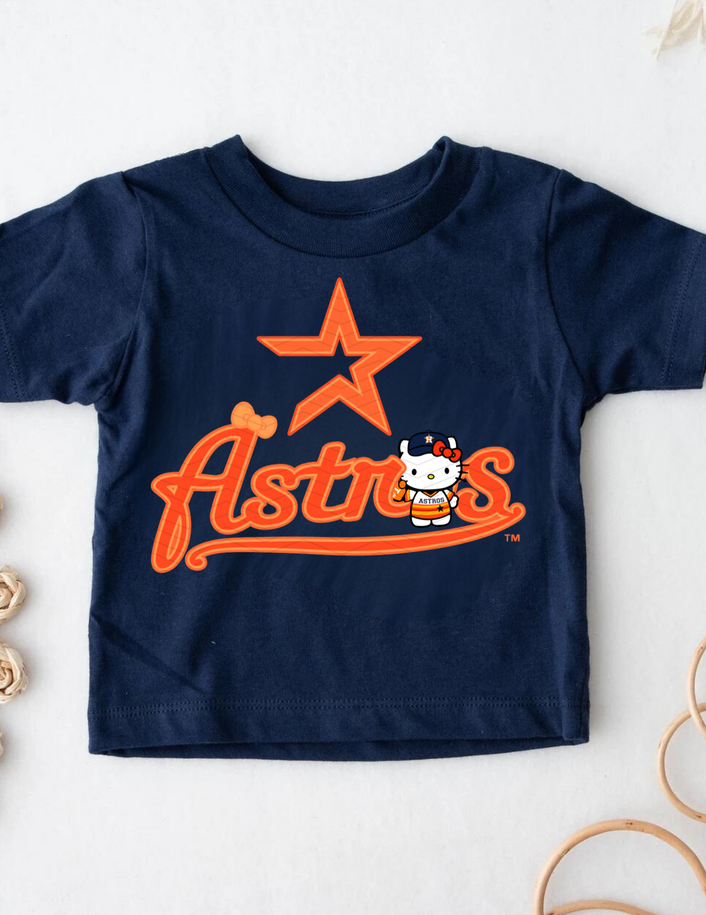 Hello Kitty Orange Astros Design - Short Sleeve YOUTH