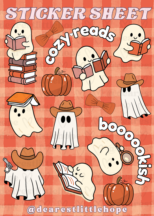 GHOSTS STICKER SHEET 4.58IN X 6.41IN