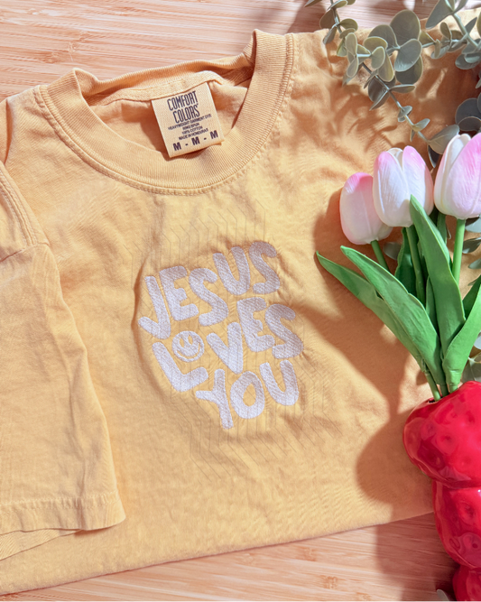 JESUS LOVES YOU EMBROIDERED ADULT SIZE
