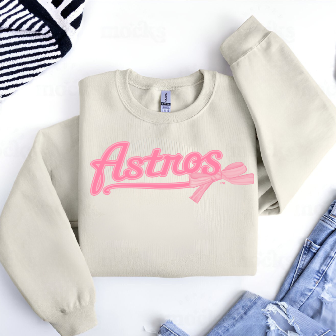 ASTROS COQUETTE BOW ADULT SIZE (SHIRT/CREWNECK)