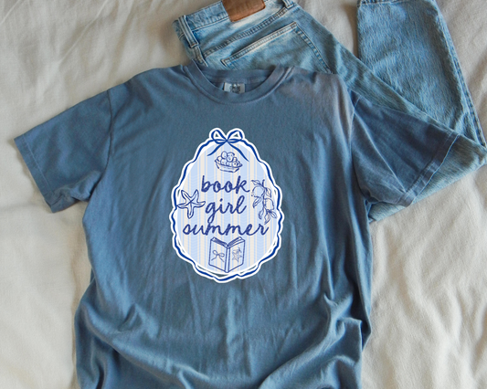 BOOK GIRL SUMMER ADULT SIZE SHIRT
