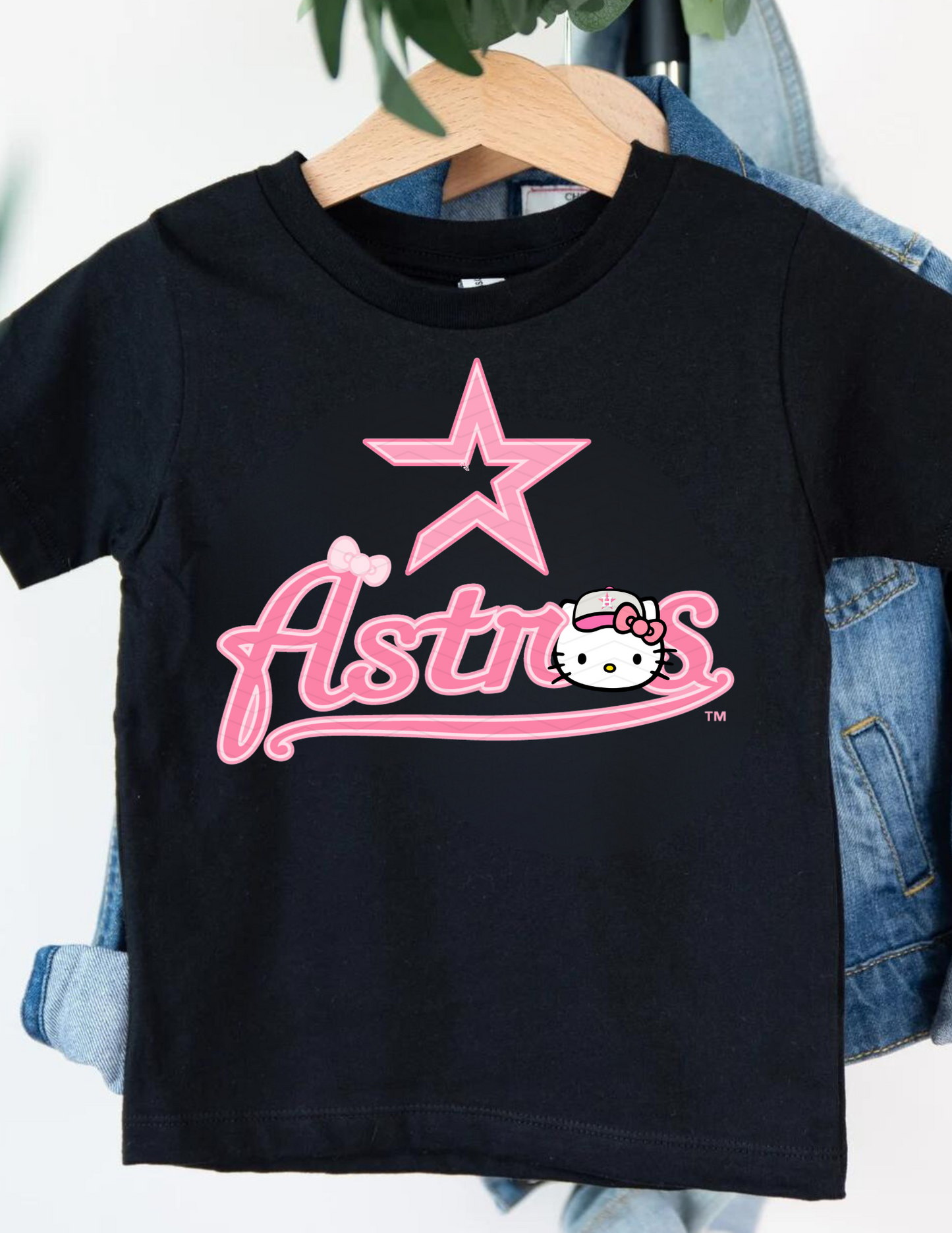 Hello Kitty Pink Astros Design - Short Sleeve YOUTH