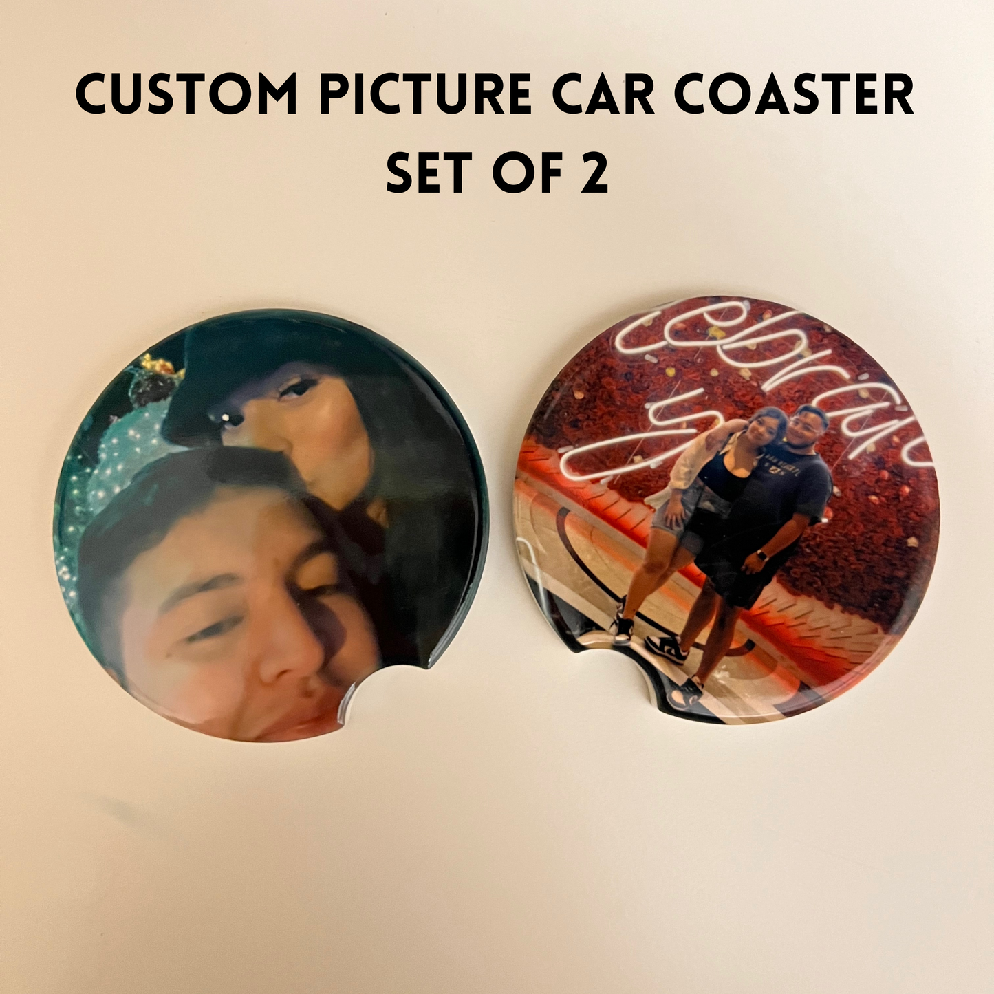 Custom Picture Car Coasters (set of 2)