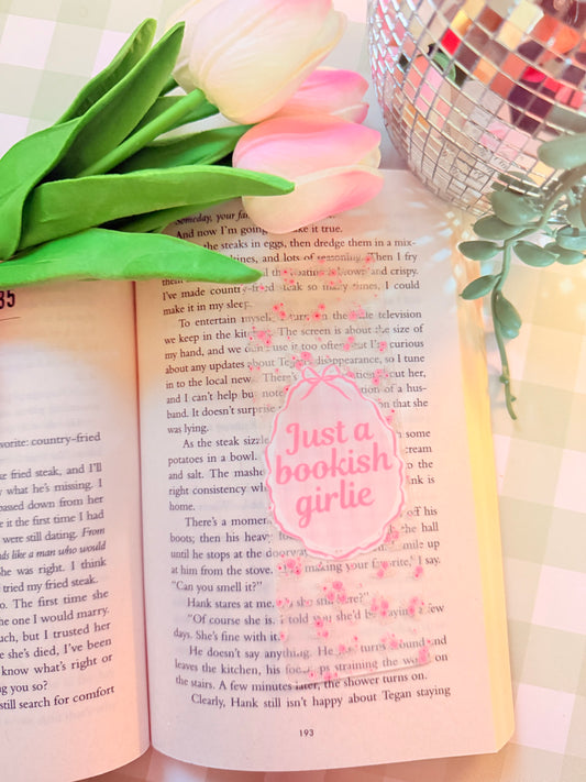 JUSTA BOOKISH GIRLIE ACRYLIC BOOKMARK