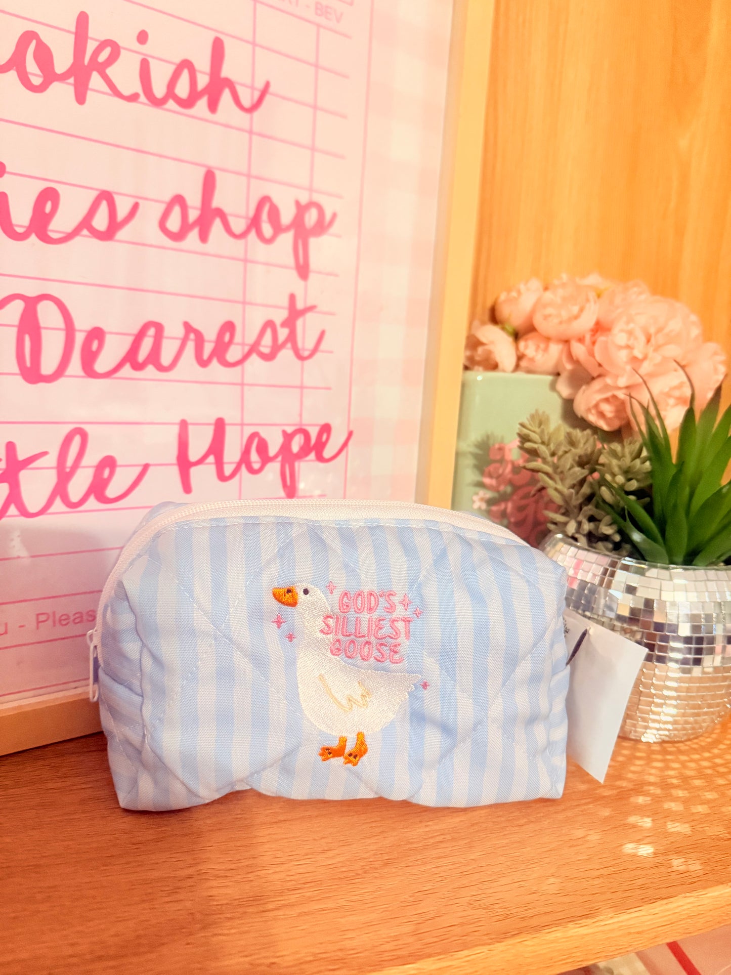GOD’S SILLIEST GOOSE EMBROIDERED XL POUCH