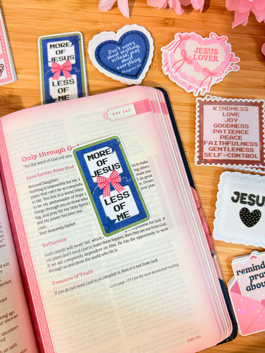 MORE OF JESUS LESS OF ME STICKER