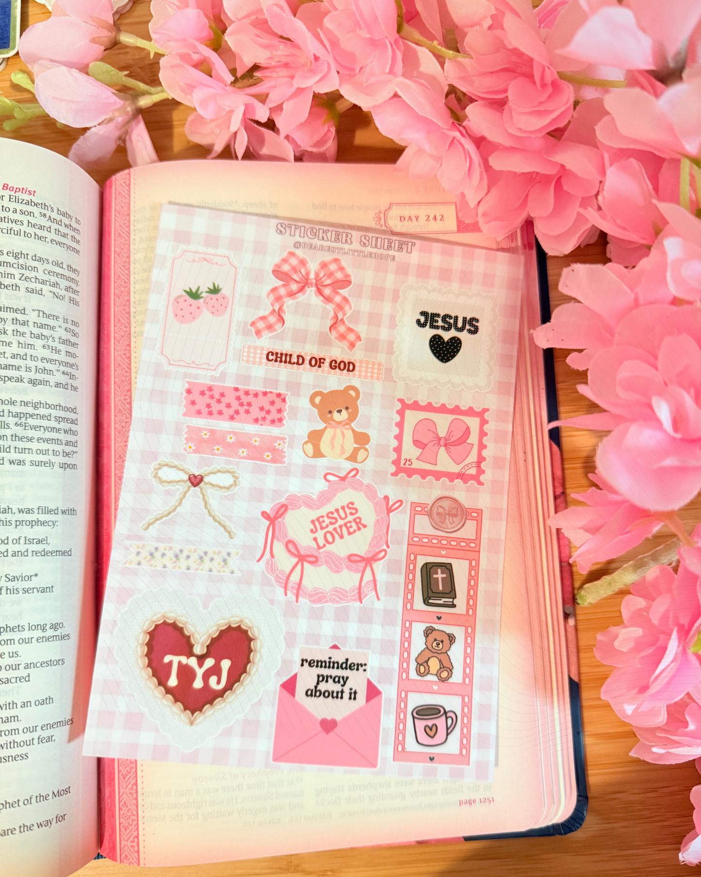 CHRISTIAN STICKER SHEET 4.58IN X 6.41IN