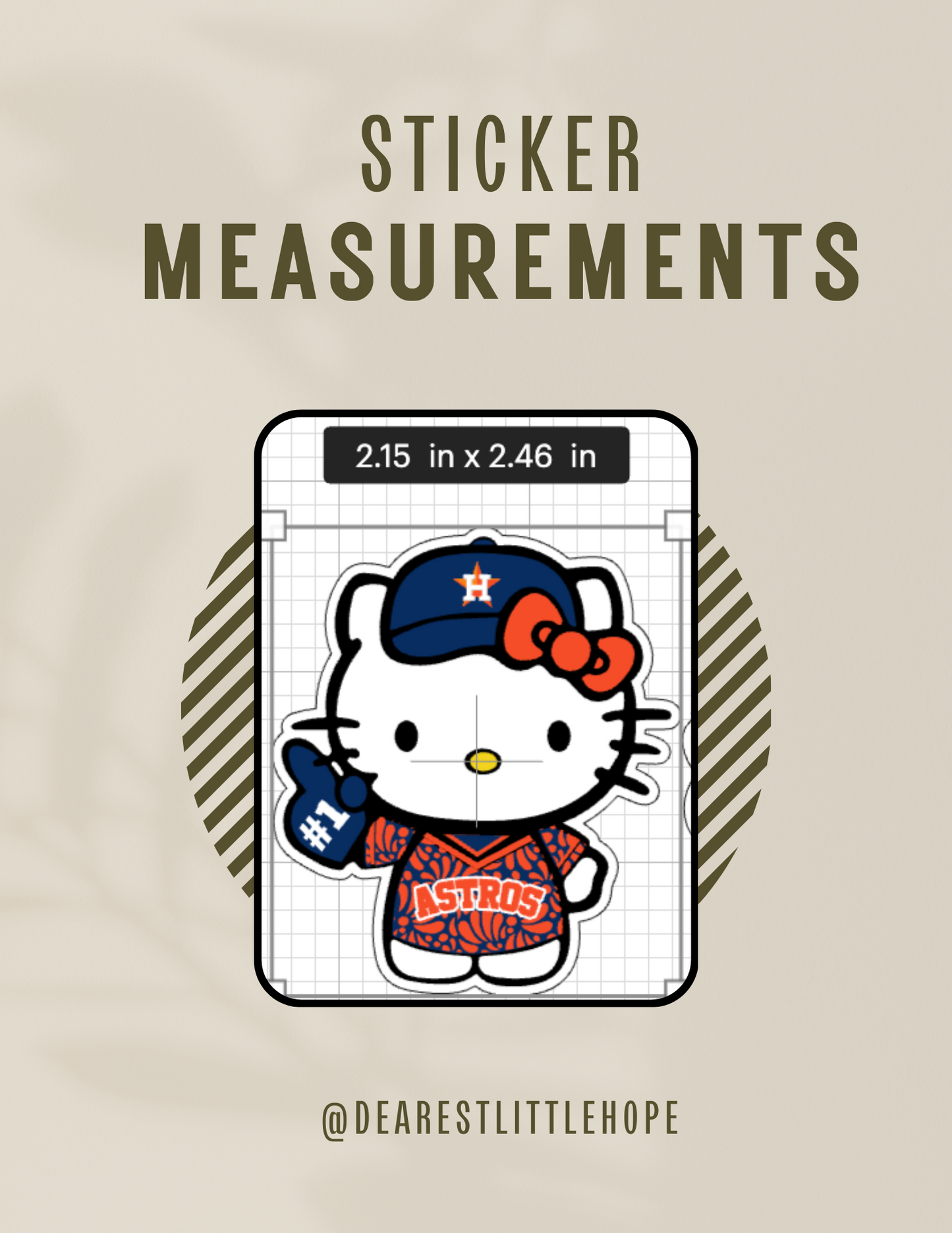 HELLO KITTY ASTROS STICKER