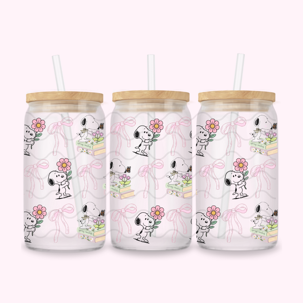 CUTE DOG BOOKISH GLASS CUP