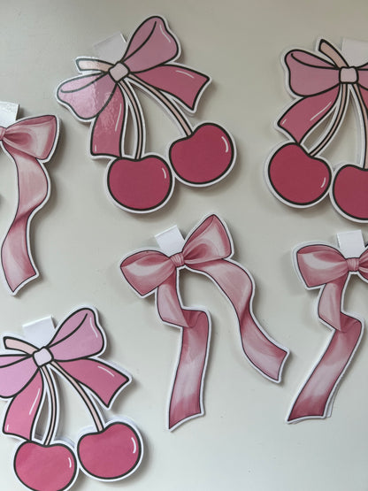 COQUETTE CHERRY BOW MAGNETIC BOOKMARKS