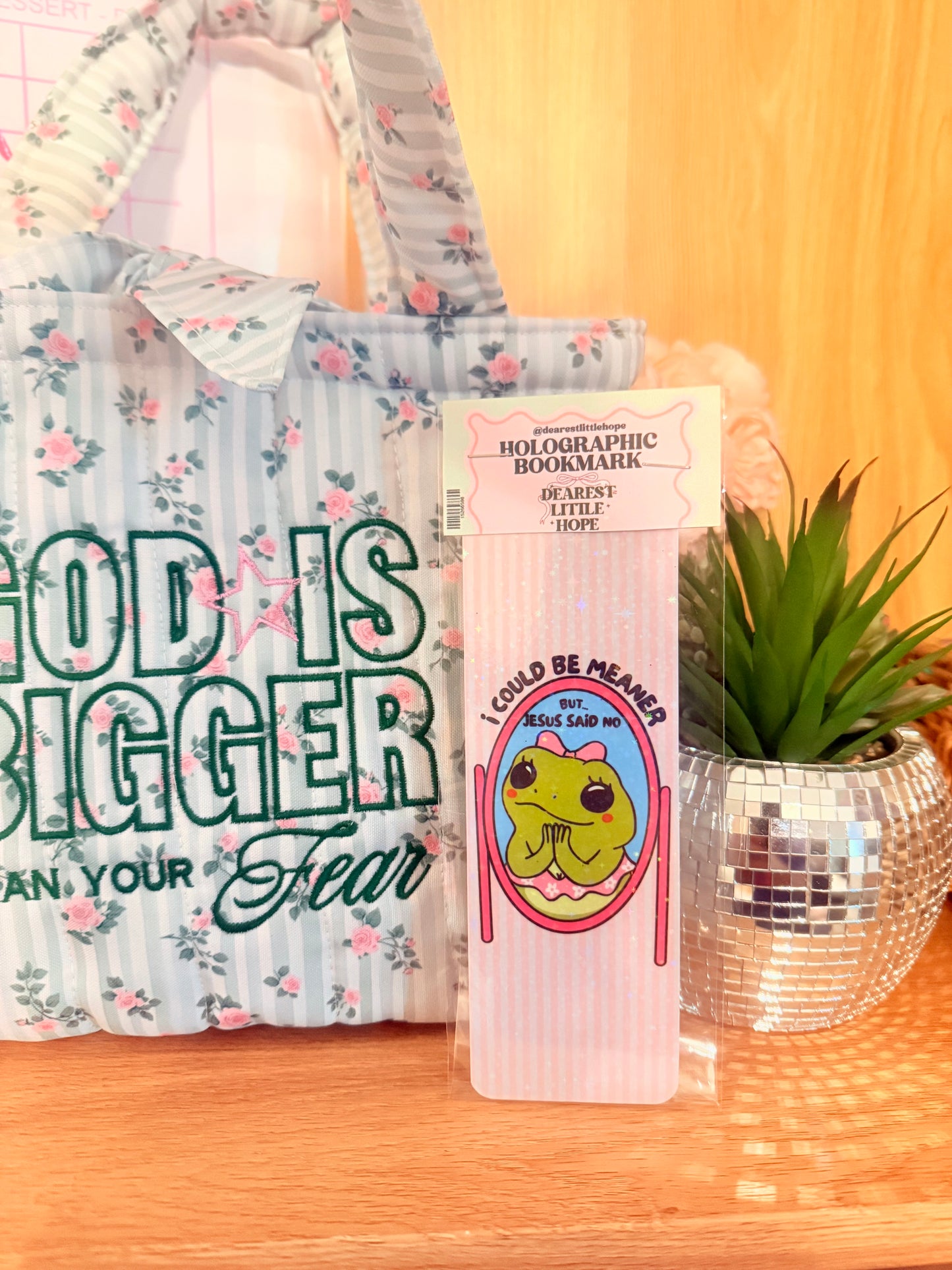 I COULD BE MEANER, BUT JESUS SAID NO HOLOGRAPHIC BOOKMARK