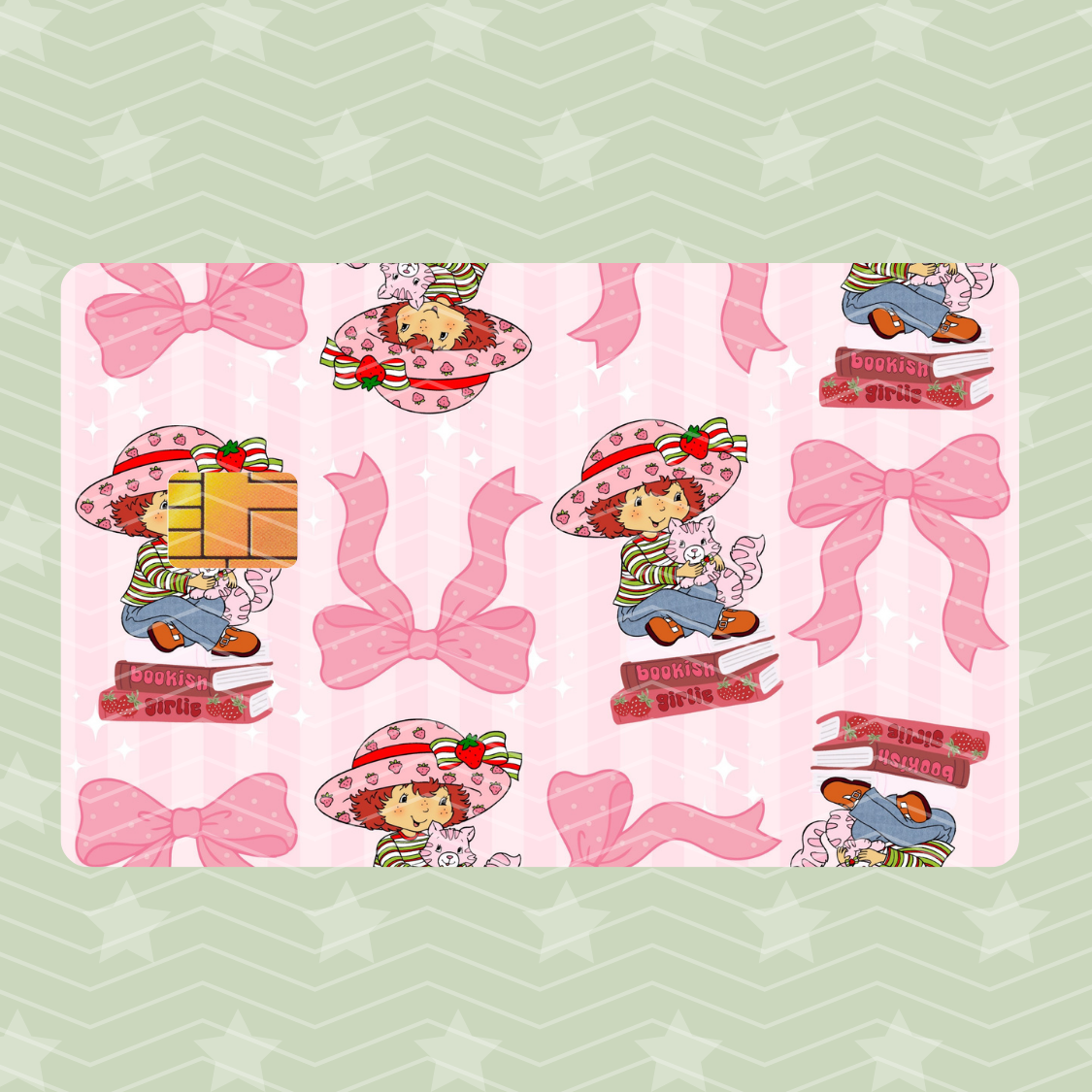 STRAWBERRY BOOKISH CARD SKIN HOLOGRAPHIC