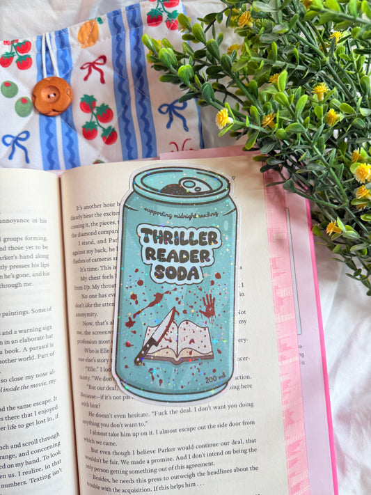 THRILLER READER SODA HOLOGRAPHIC BOOKMARK