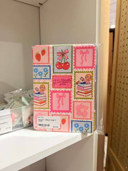 LIZZIE BOOKISH GIRLIE CLEAR BACK KINDLE CASE