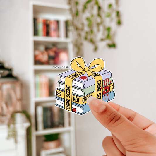 TRUE CRIME BOOKS STICKER