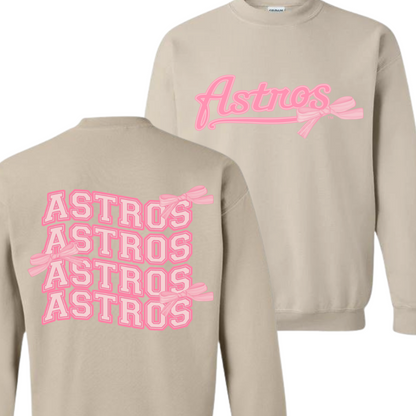 ASTROS COQUETTE BOW ADULT SIZE (SHIRT/CREWNECK)