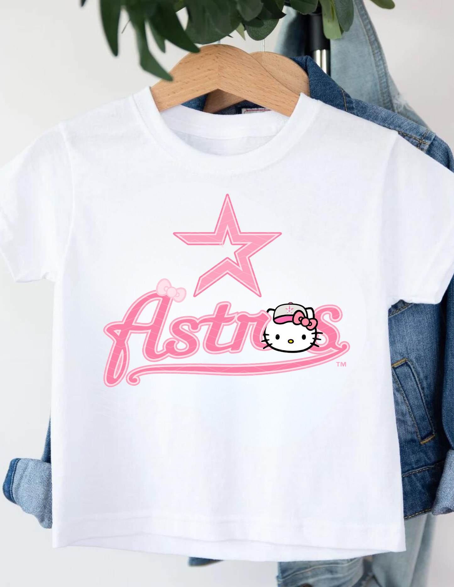 Hello Kitty Pink Astros Design - Short Sleeve YOUTH