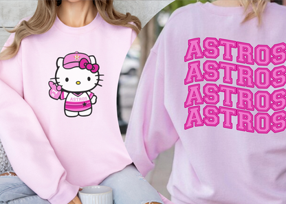 HELLO KITTY ASTROS ADULT CREWNECK