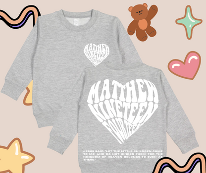 TODDLER HEART GRAPHIC CREWNECK