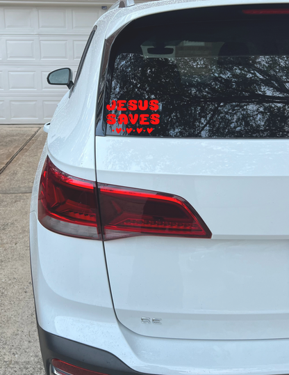 JESUS SAVES CAR DECAL