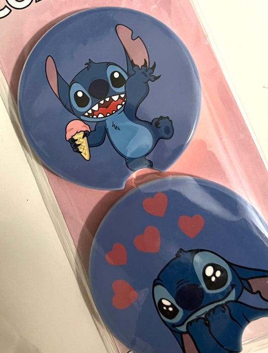 Stitch Car Coasters (set of 2)