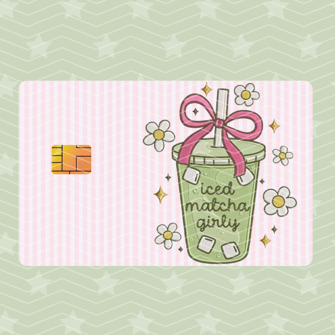 ICED MATCHA GIRLY CARD SKIN