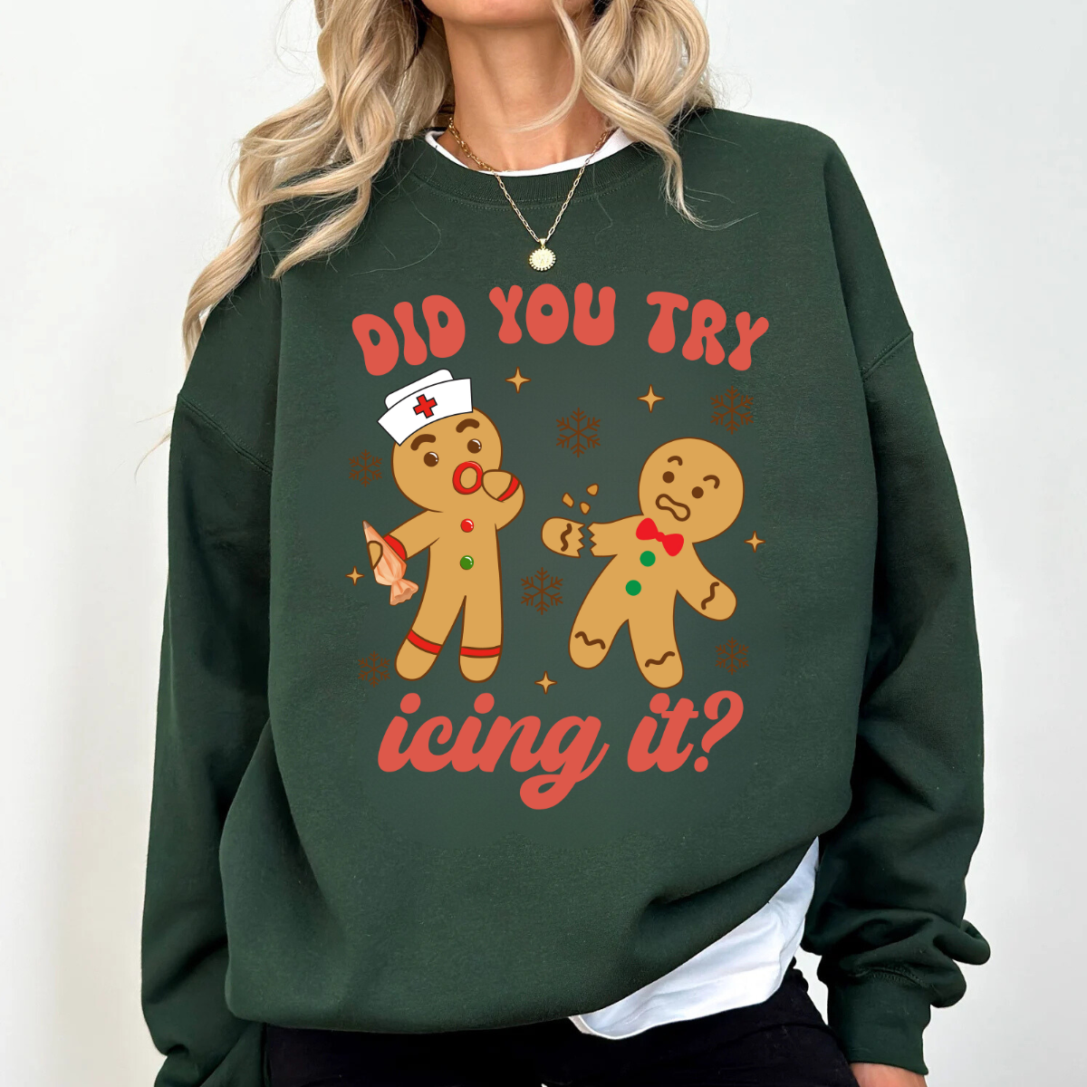 DID YOU TRY ICING IT ADULT SIZE (SHIRT/CREWNECK)