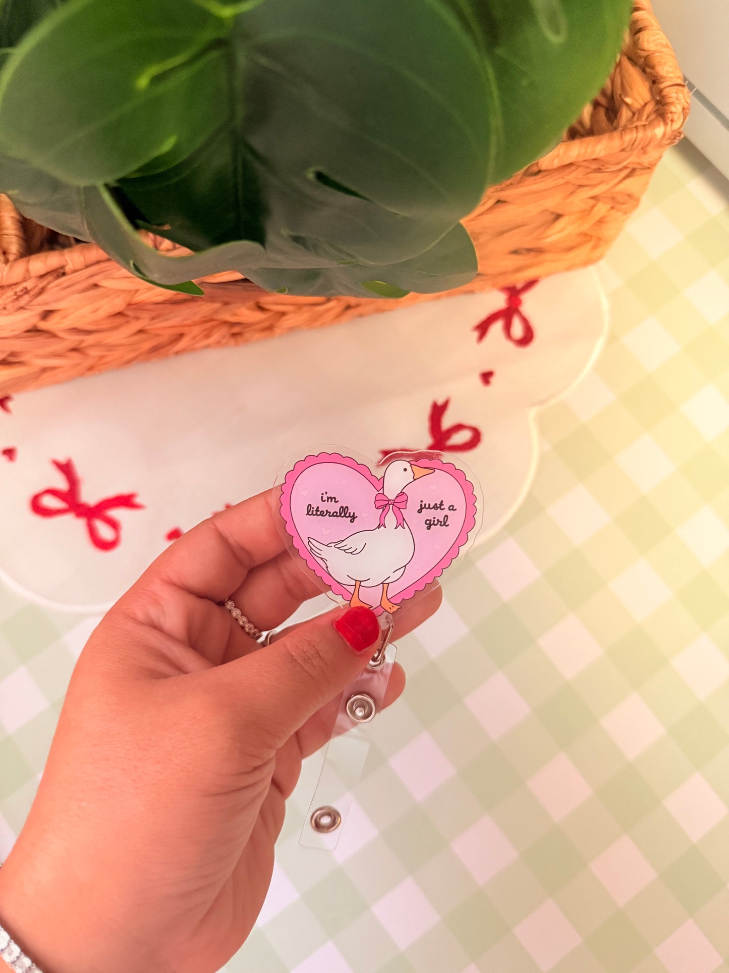 IM LITERALLY JUST A GIRL BADGE REEL