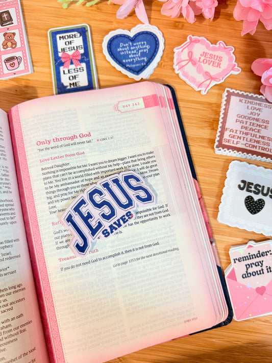 JESUS SAVES HOLOGRAPHIC STICKER