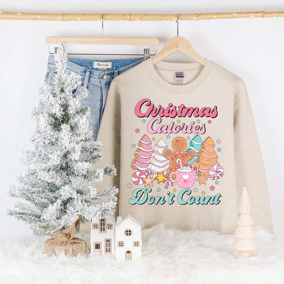 CHRISTMAS CALORIES DON'T COUNT ADULT SIZE (SHIRT/CREWNECK)